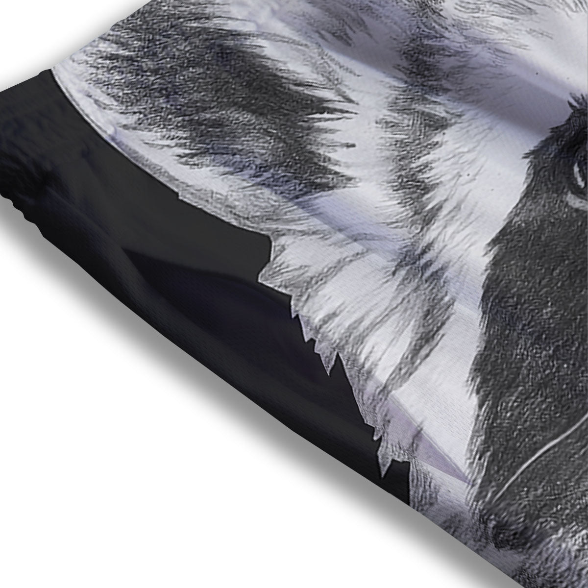 Portrait Raccoon Print Mesh Shorts