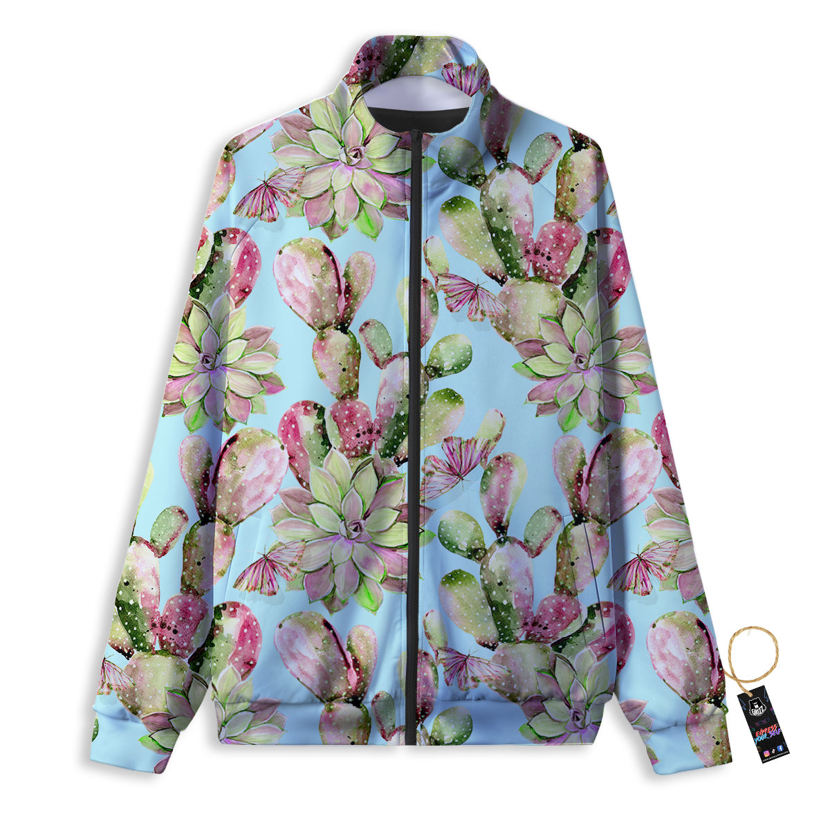 Portrait Raccoon Print Track Jacket-grizzshop