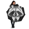 Portrait Raccoon Print Umbrella-grizzshop