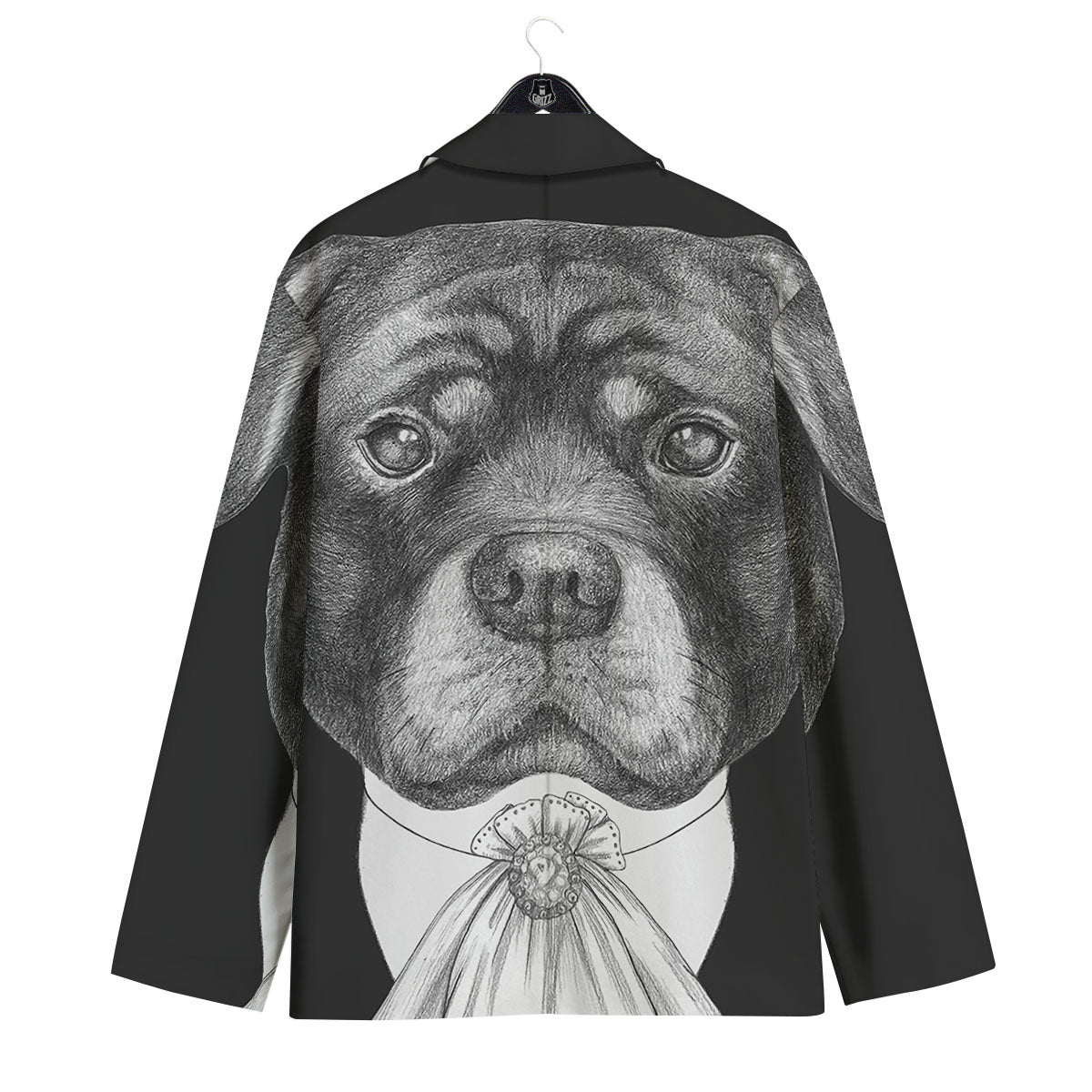 Portrait Rottweiler Vintage Print Men's Sport Coat-grizzshop