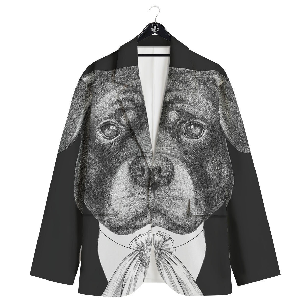 Portrait Rottweiler Vintage Print Men's Sport Coat-grizzshop