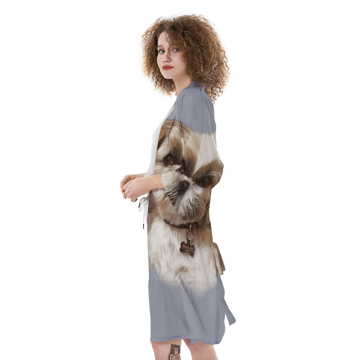 Portrait Shih Tzu Print Kimono-grizzshop