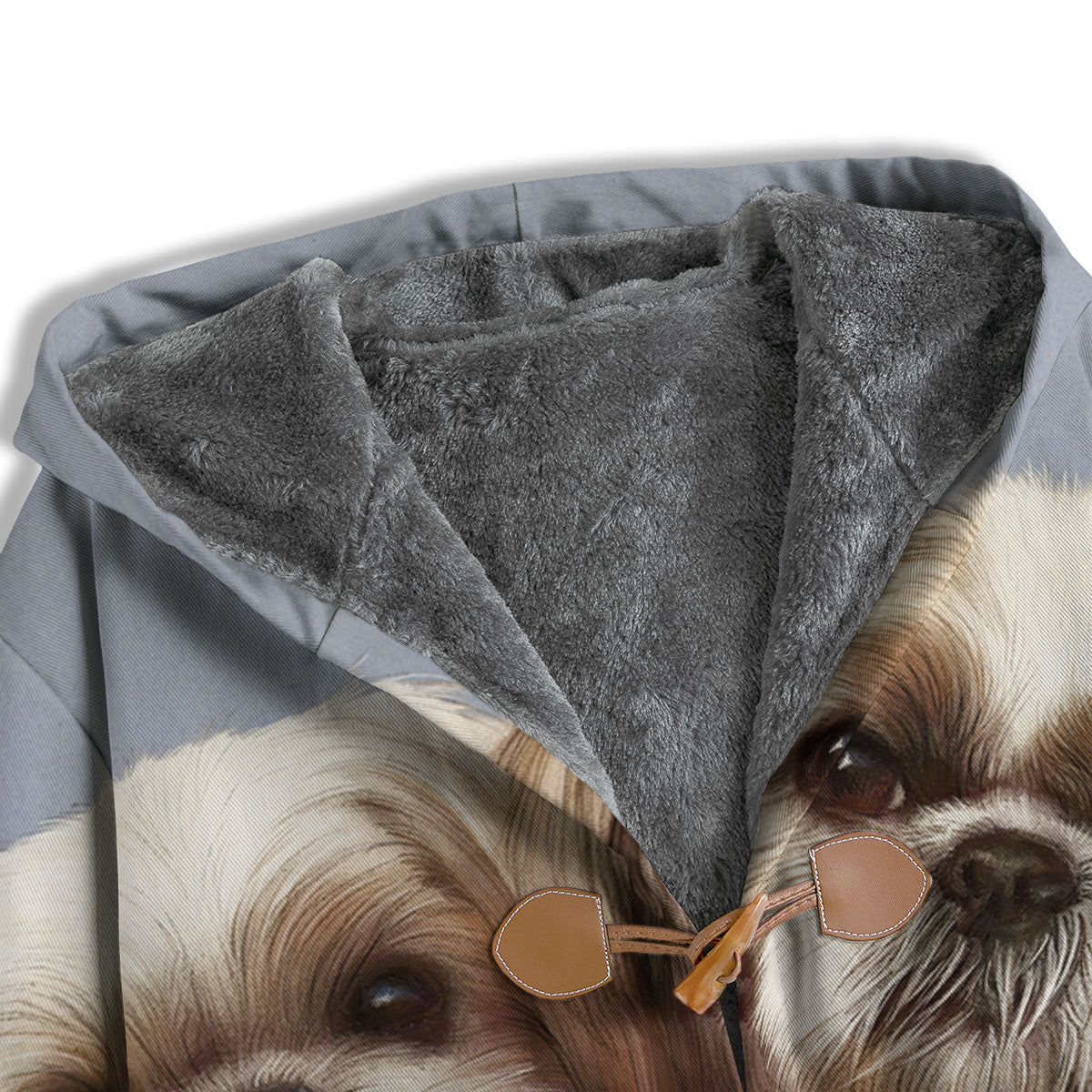 Portrait Shih Tzu Print Men's Windbreaker Jacket-grizzshop