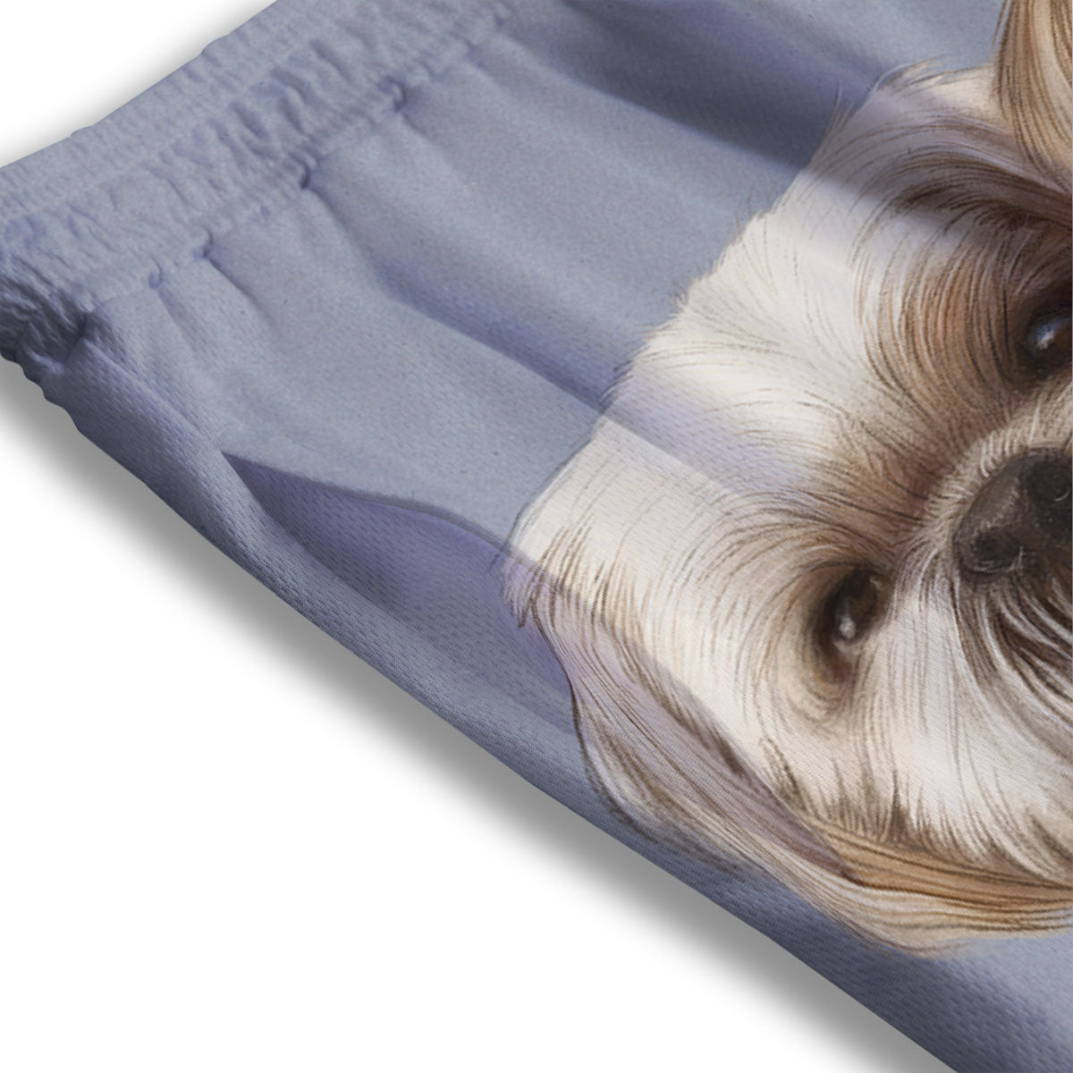 Portrait Shih Tzu Print Mesh Shorts