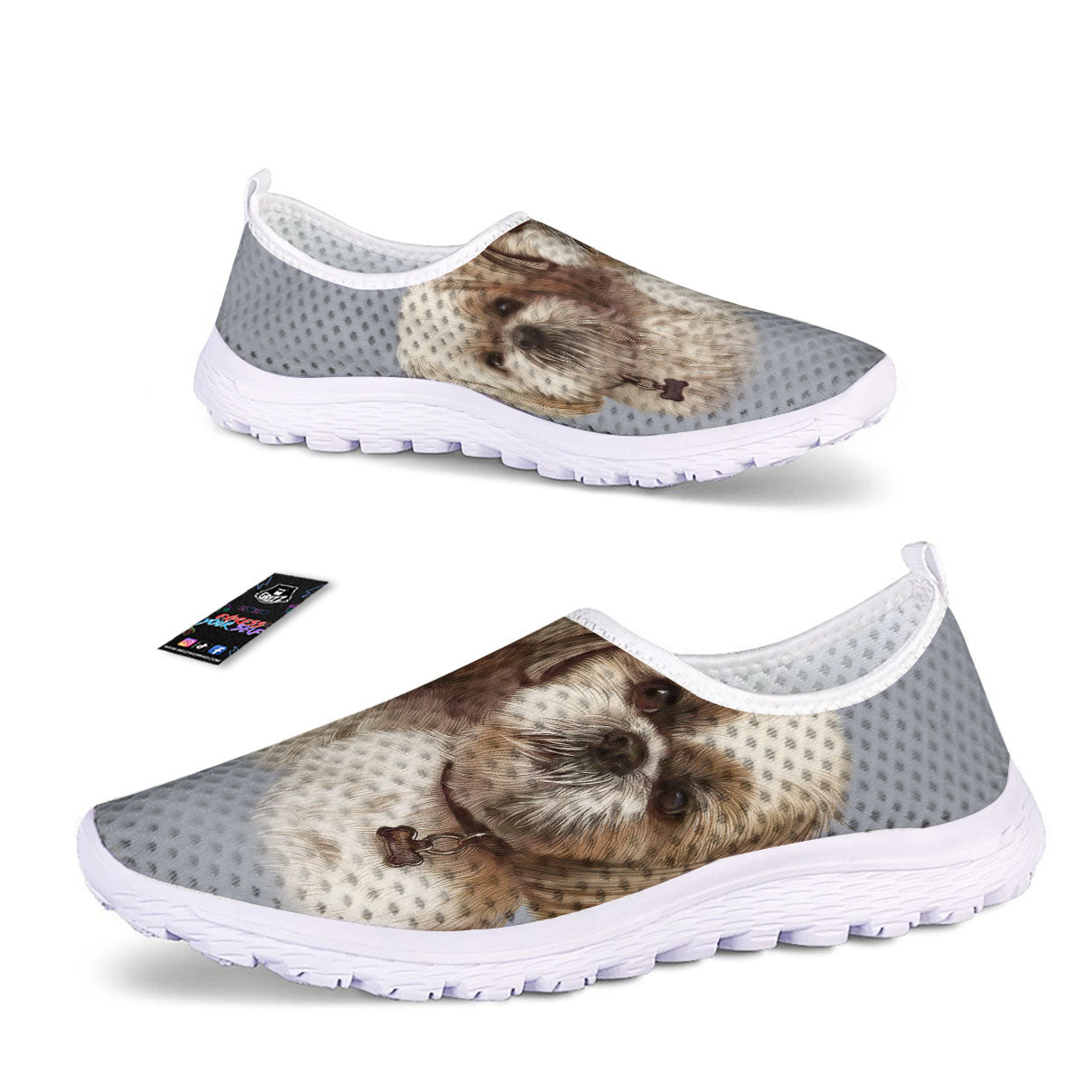 Portrait Shih Tzu Print Nurse Shoes-grizzshop