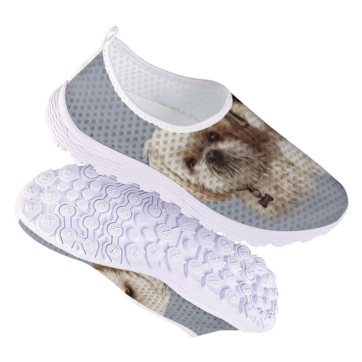 Portrait Shih Tzu Print Nurse Shoes-grizzshop