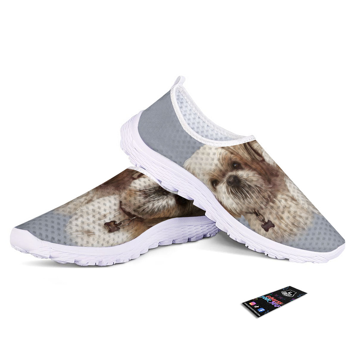 Portrait Shih Tzu Print Nurse Shoes-grizzshop