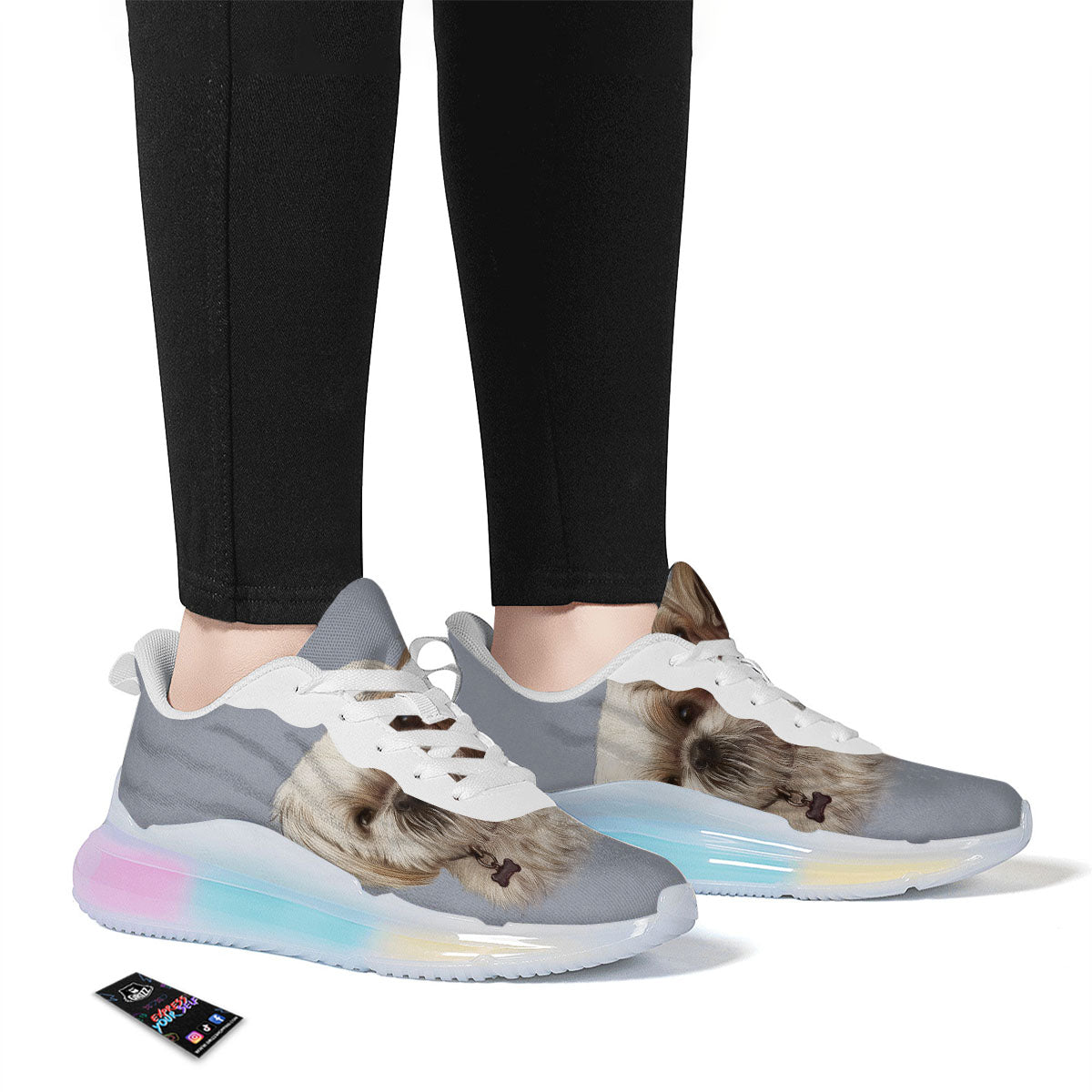 Portrait Shih Tzu Print Running Sneakers-grizzshop