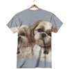 Portrait Shih Tzu Print T-Shirt-grizzshop