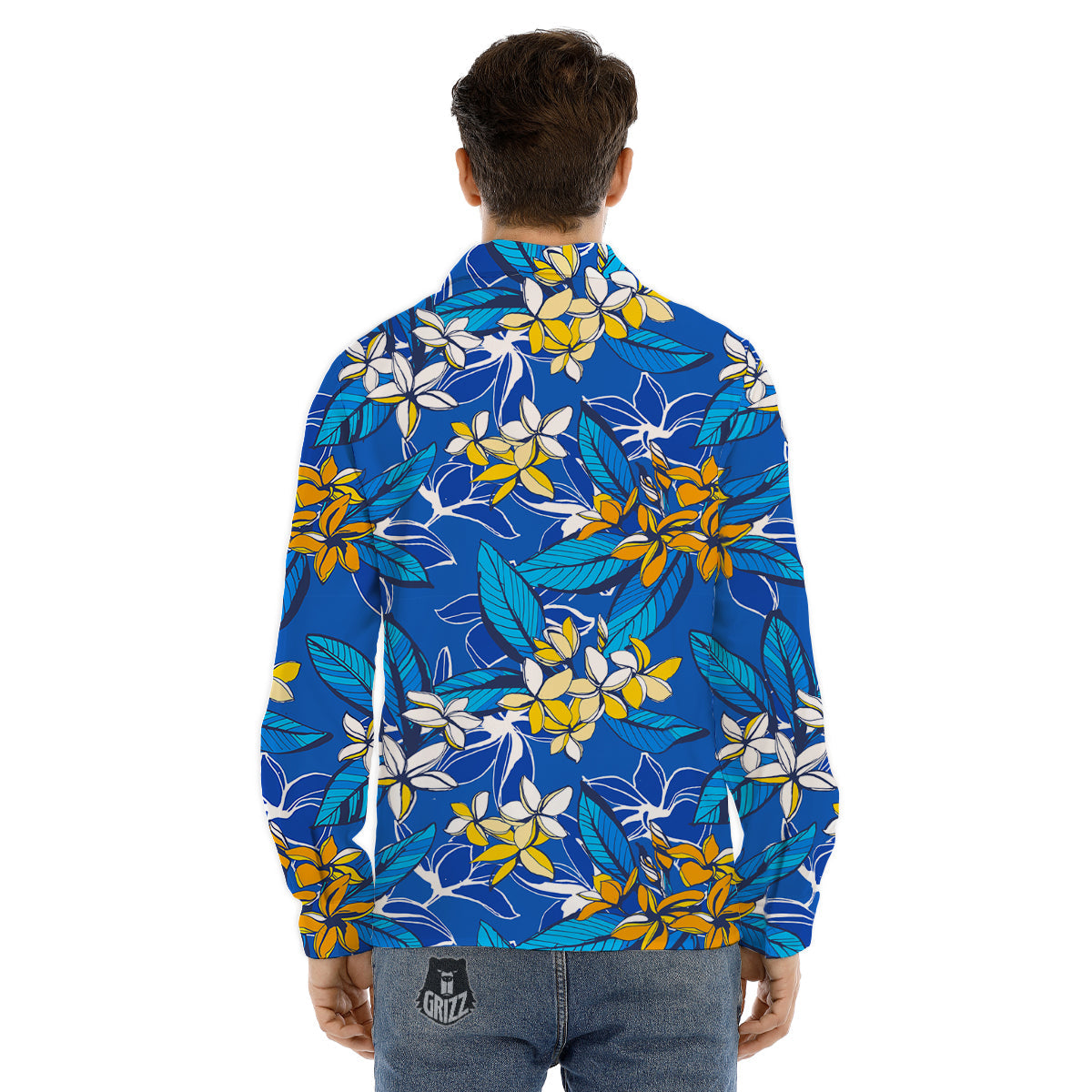 Portrait Siberian Husky Print Men's Dress Shirts-grizzshop