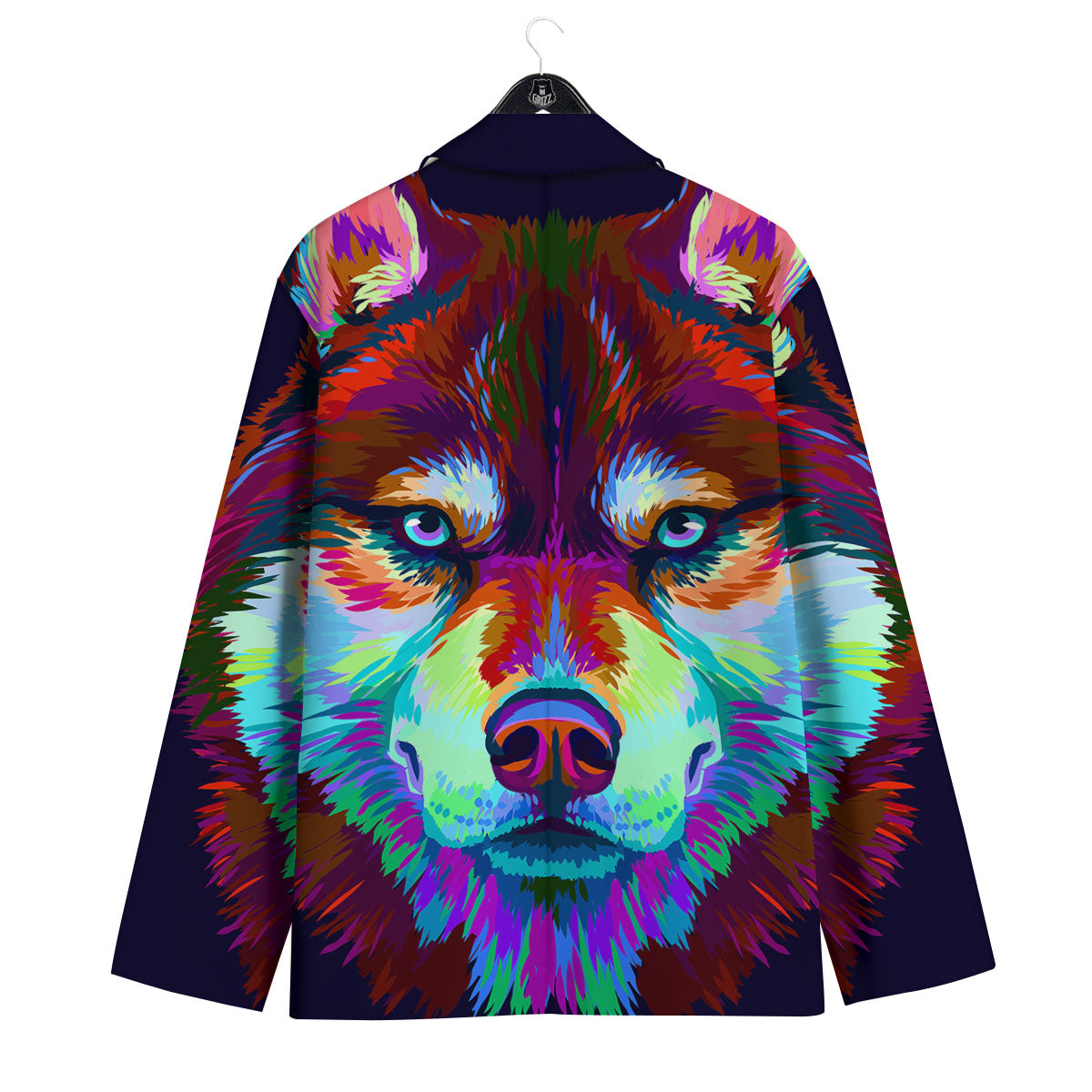 Portrait Siberian Husky Print Men's Sport Coat-grizzshop