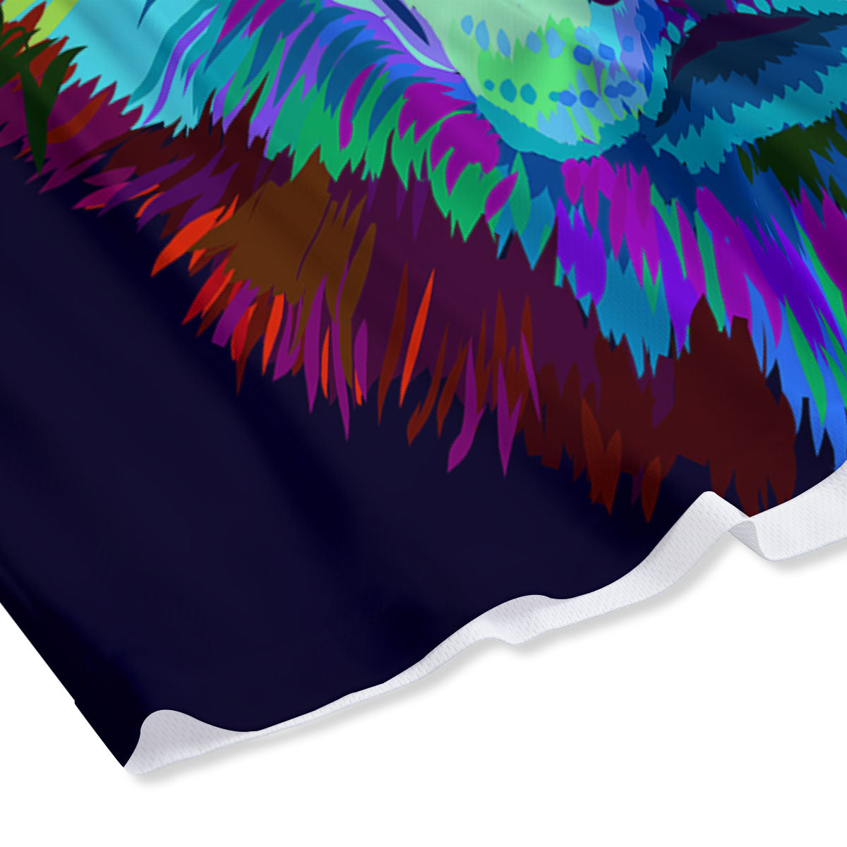 Portrait Siberian Husky Print Mesh Shorts