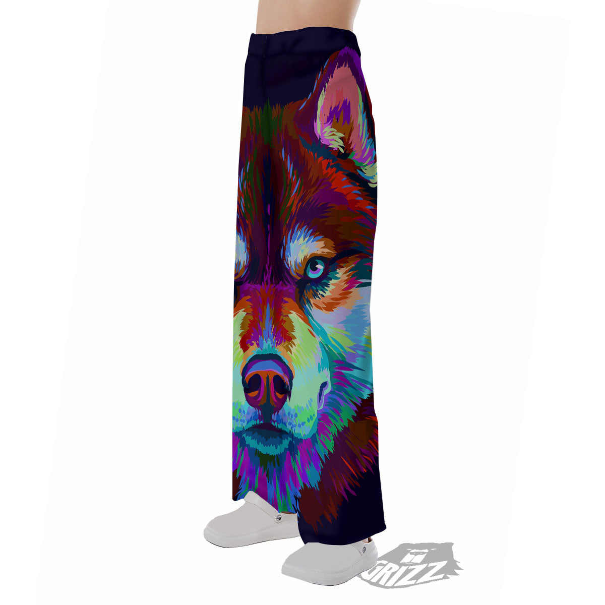Portrait Siberian Husky Print Pajama Pants-grizzshop
