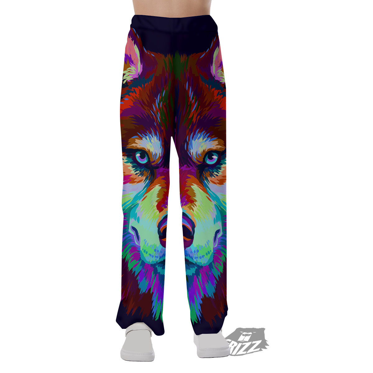 Portrait Siberian Husky Print Pajama Pants-grizzshop