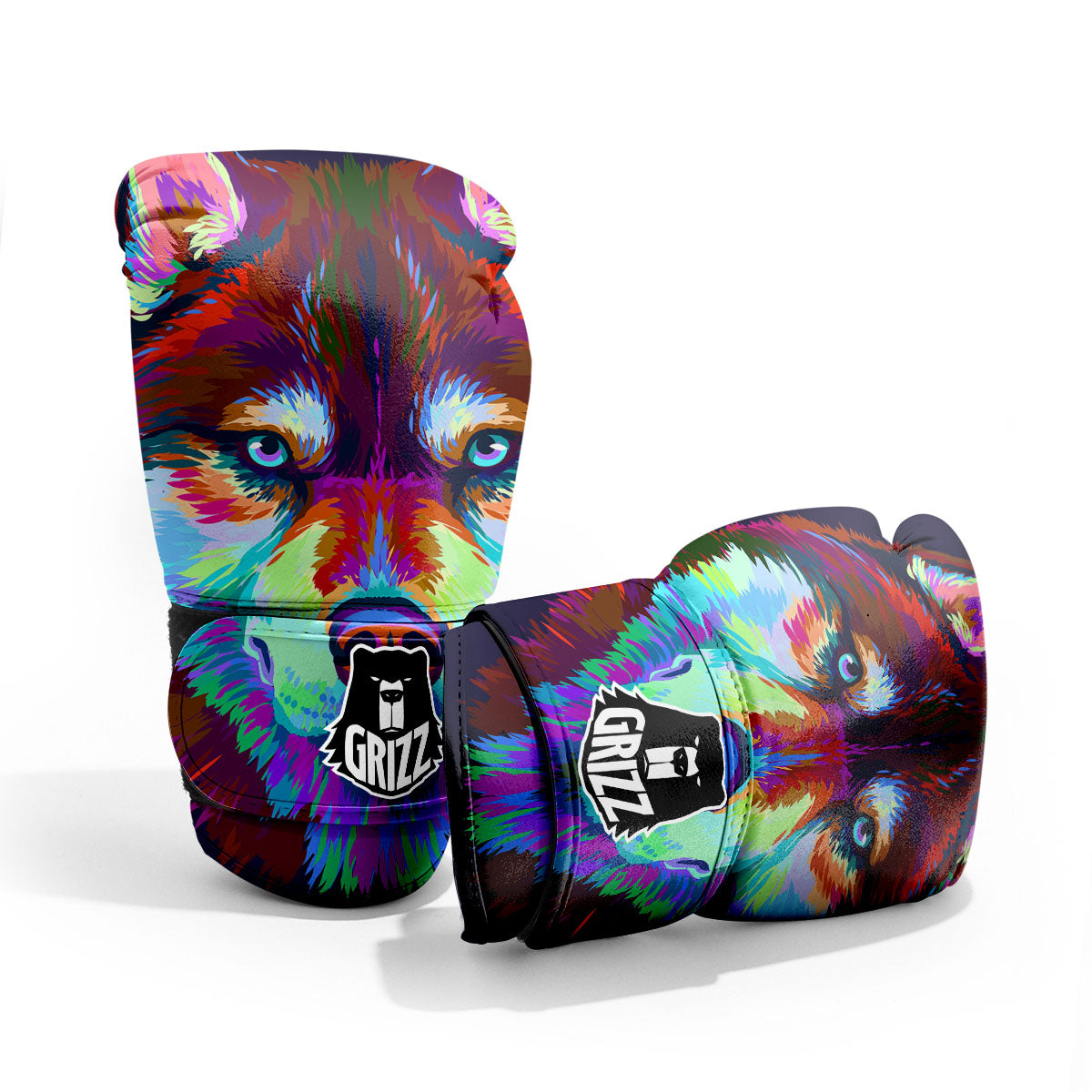 Portrait Siberian Husky Print Pro Boxing Glove