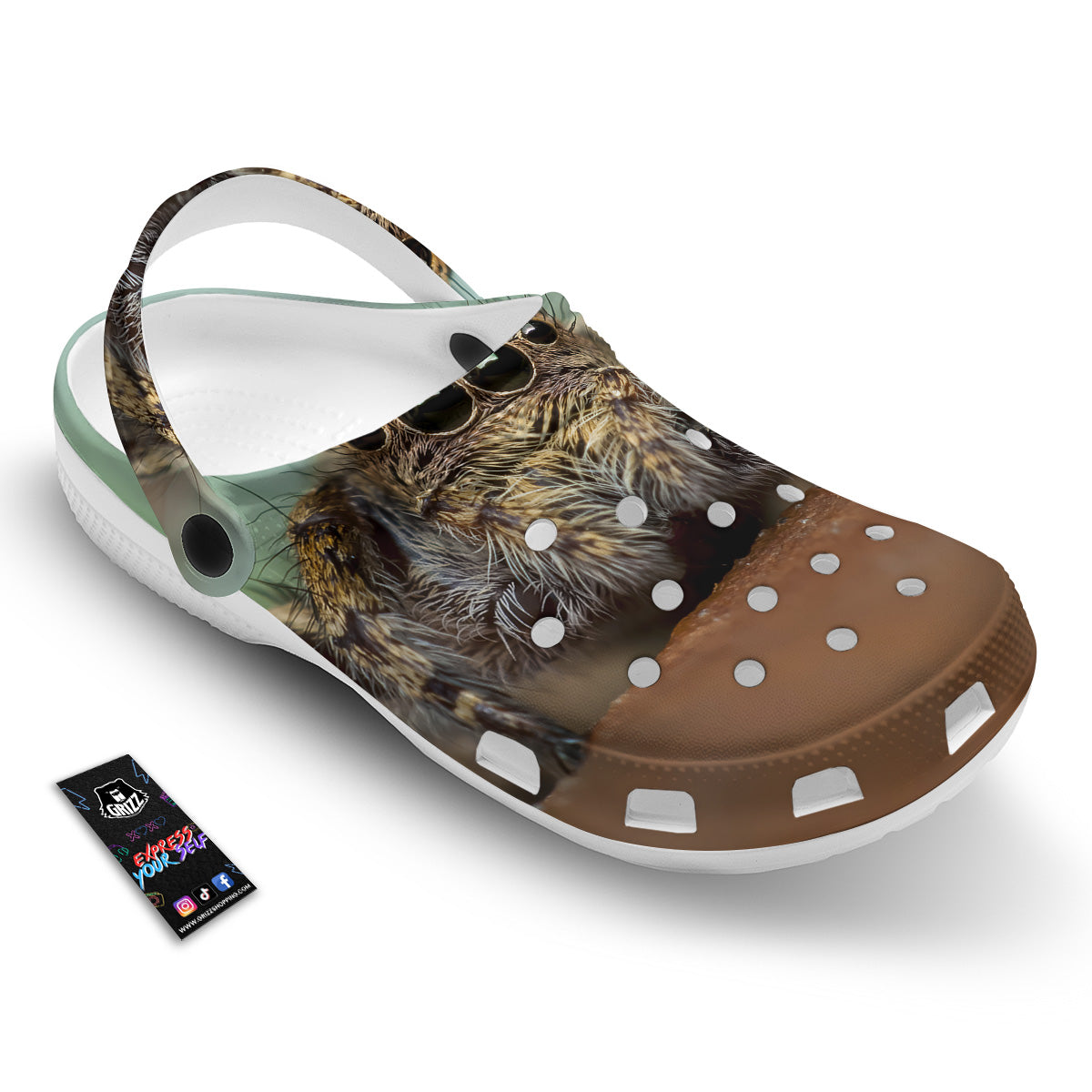 Portrait Spider Print Clog-grizzshop