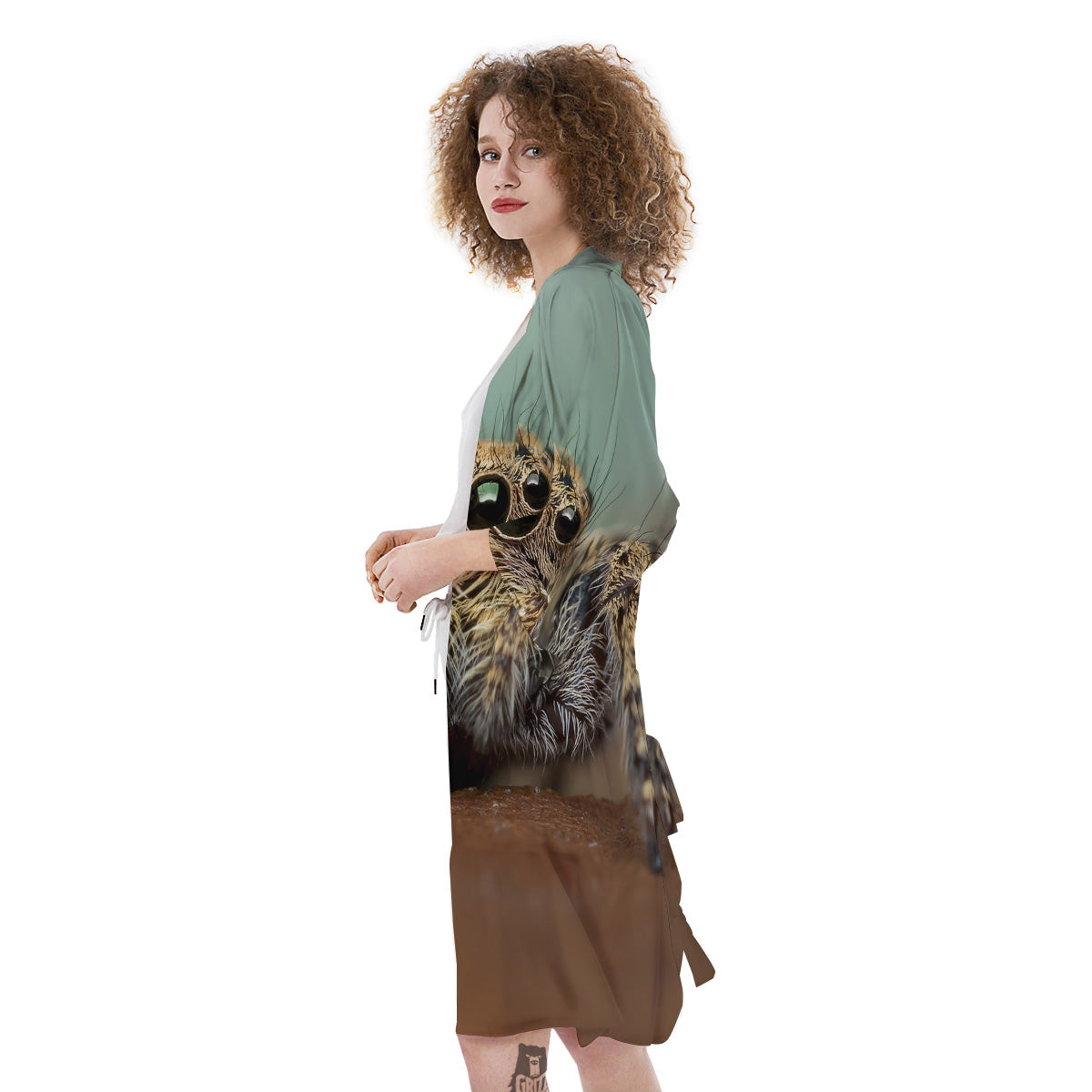 Portrait Spider Print Kimono-grizzshop