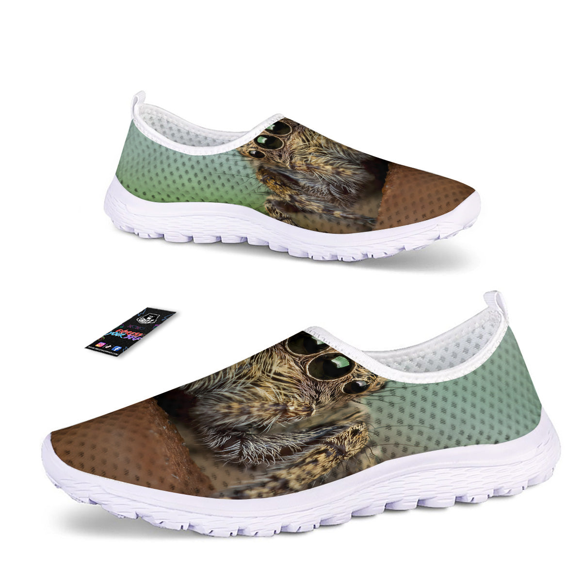 Portrait Spider Print Nurse Shoes-grizzshop