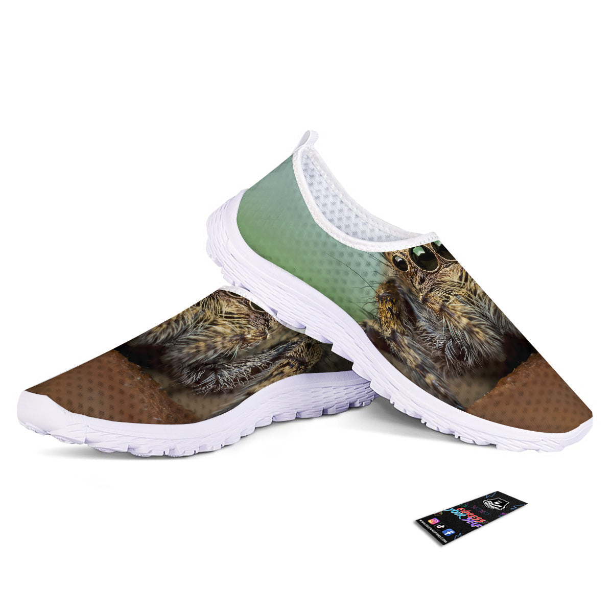 Portrait Spider Print Nurse Shoes-grizzshop