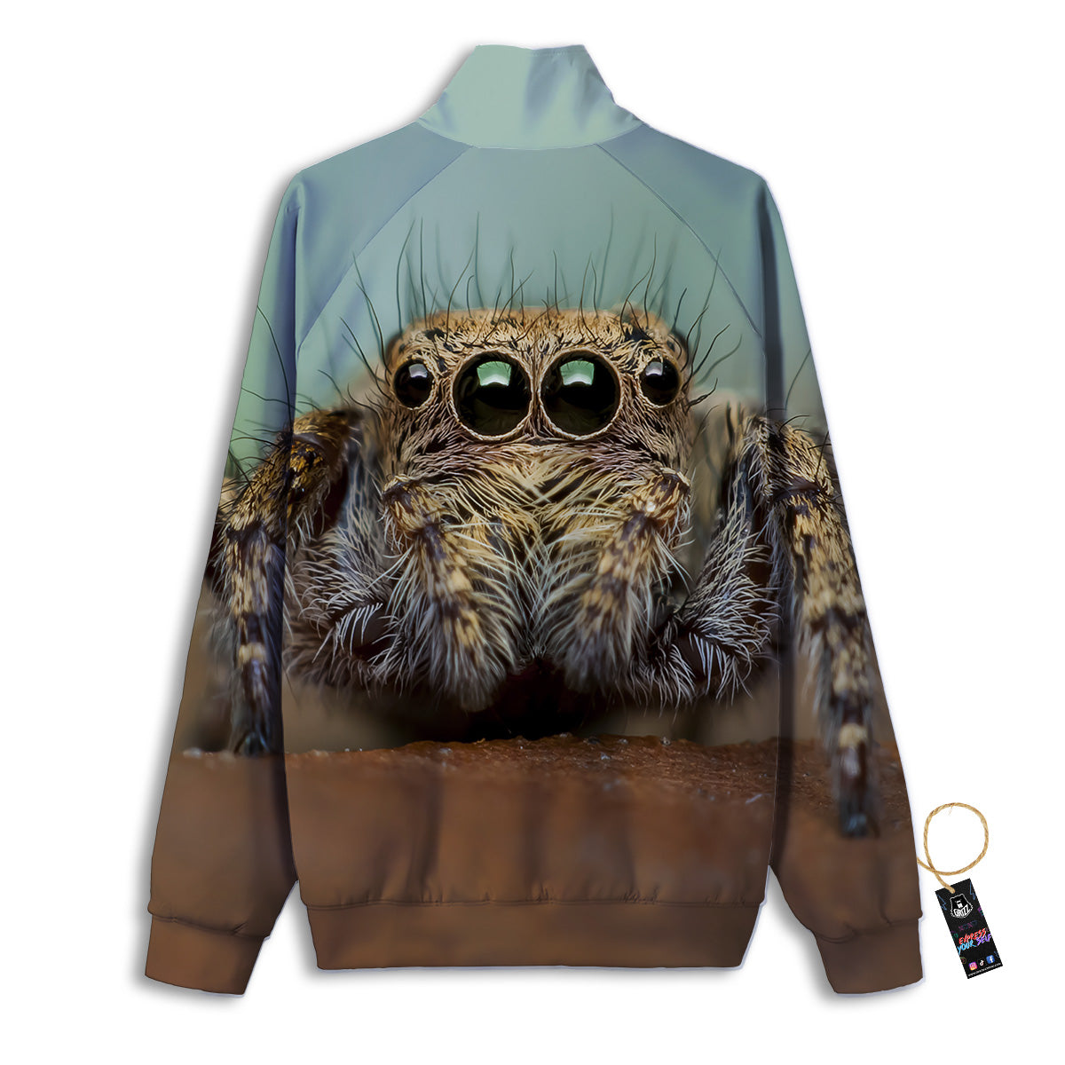 Portrait Spider Print Track Jacket-grizzshop