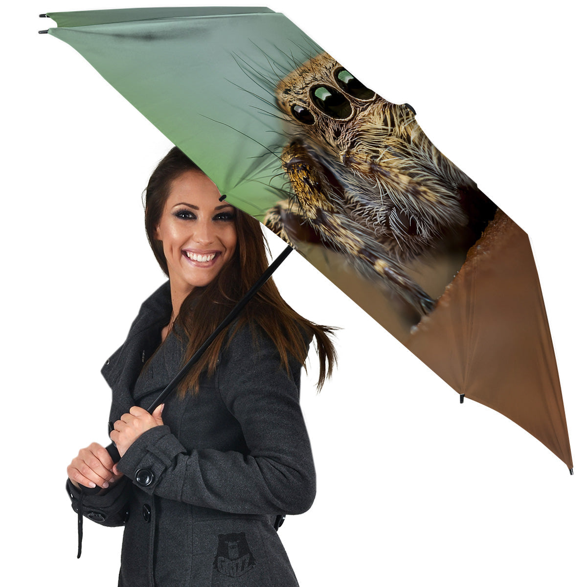 Portrait Spider Print Umbrella-grizzshop