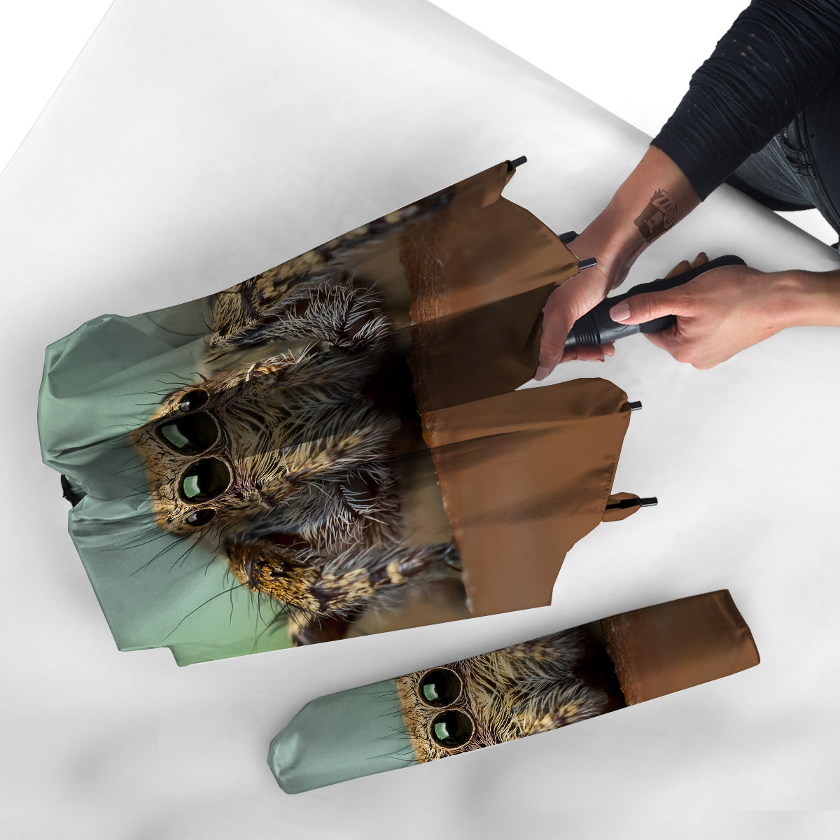 Portrait Spider Print Umbrella-grizzshop