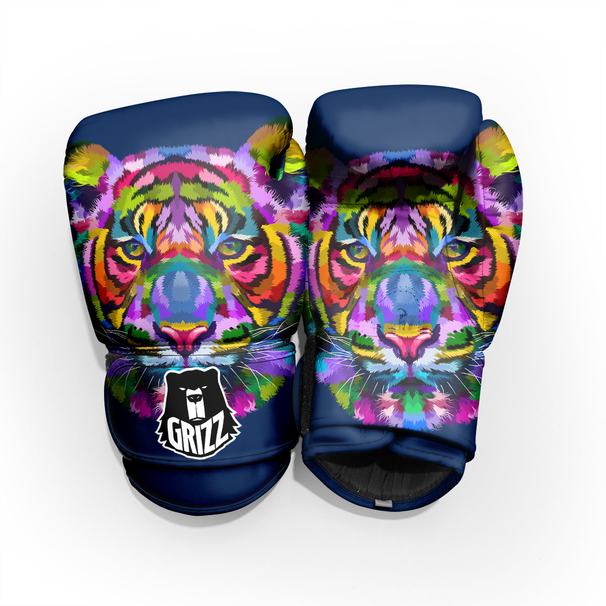 Portrait Tiger Colorful Print Pro Boxing Glove
