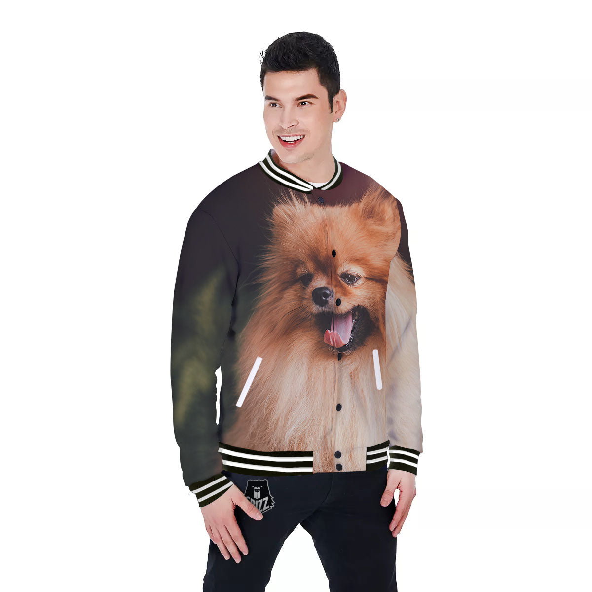 Portrait Vintage Pomeranian Baseball Jacket-grizzshop