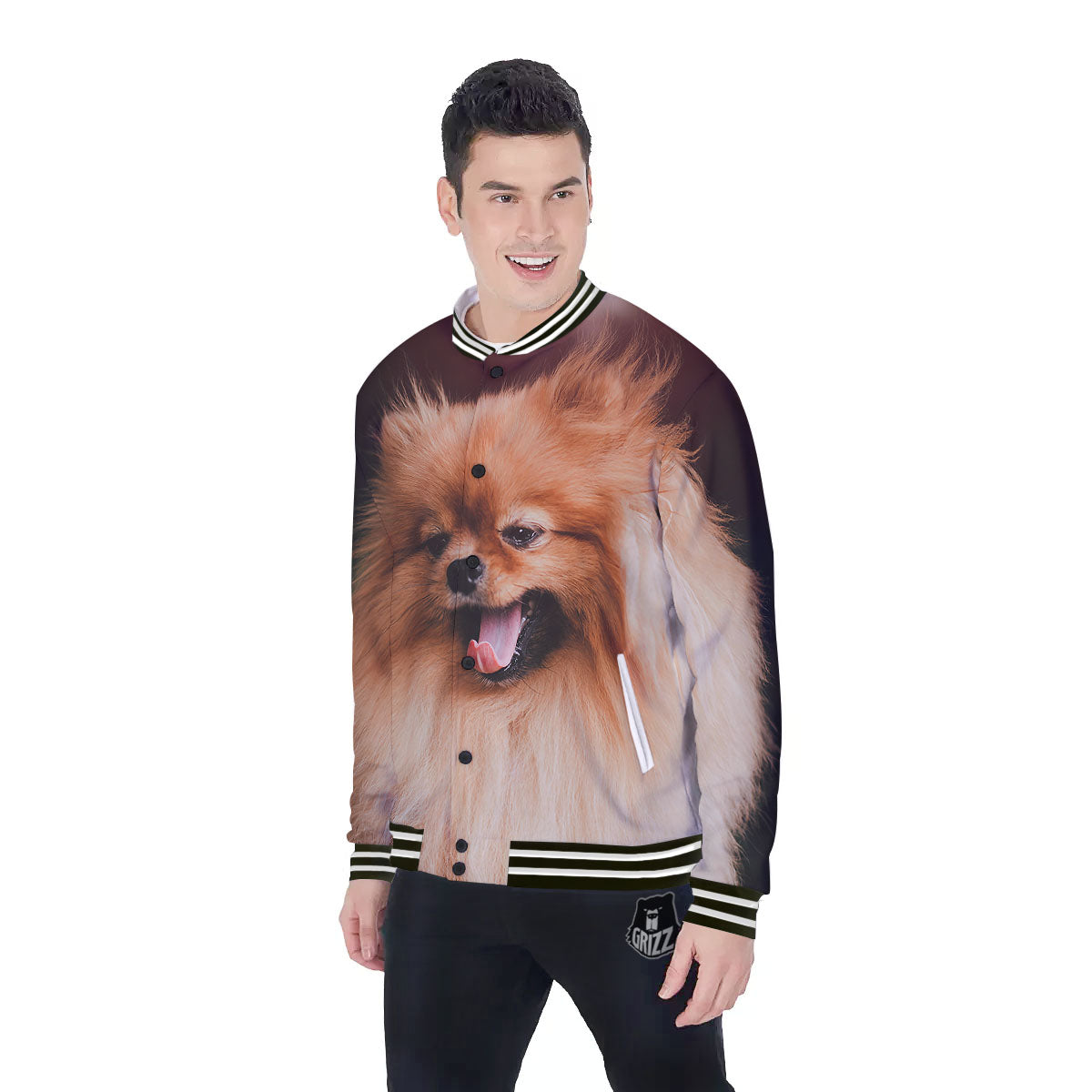 Portrait Vintage Pomeranian Baseball Jacket-grizzshop