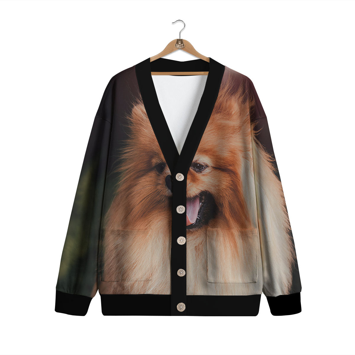 Portrait Vintage Pomeranian Cardigan-grizzshop