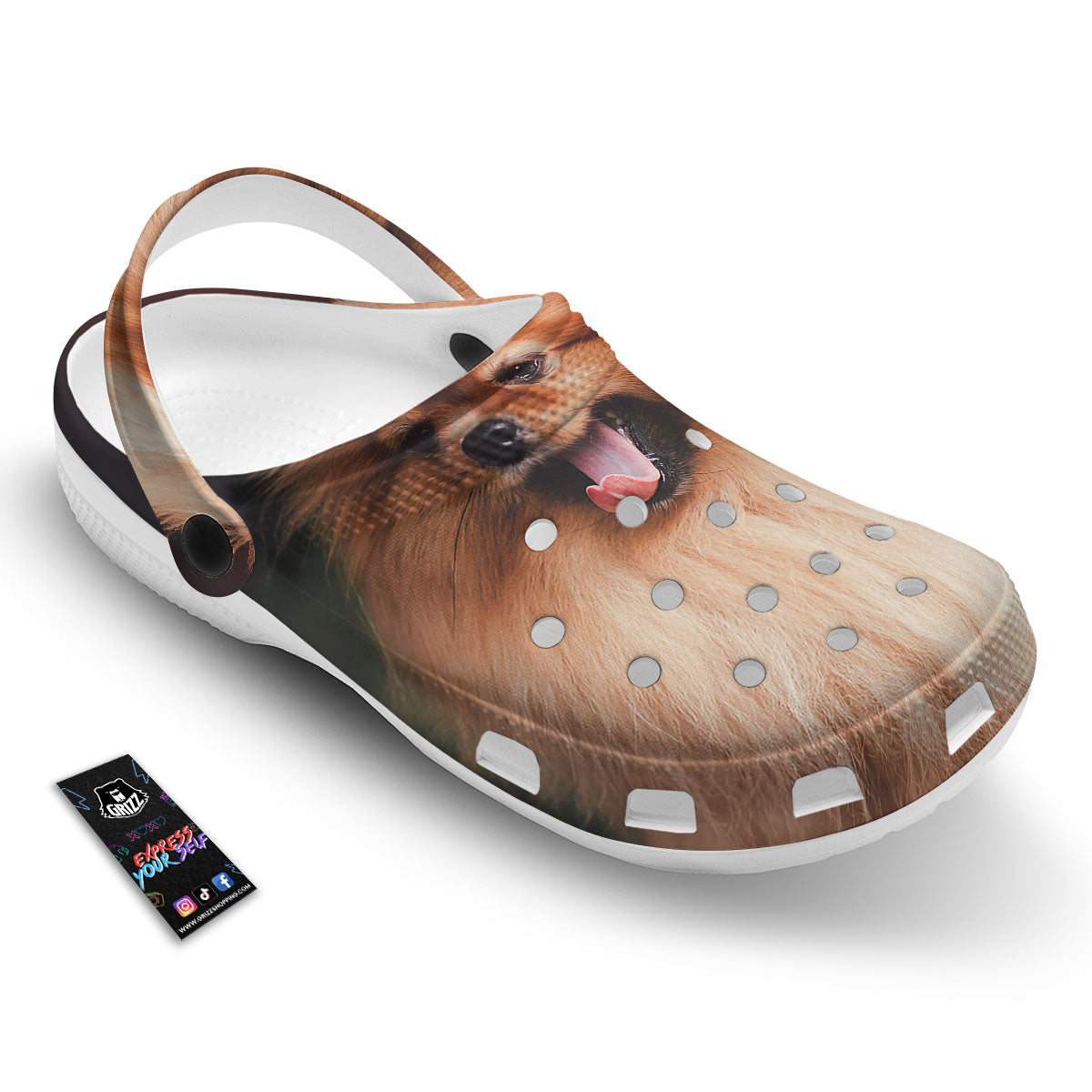 Portrait Vintage Pomeranian Clog-grizzshop