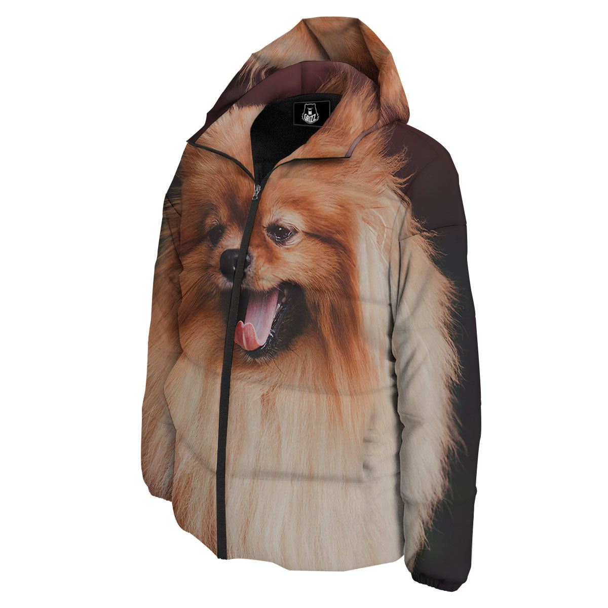 Portrait Vintage Pomeranian Down Jacket-grizzshop
