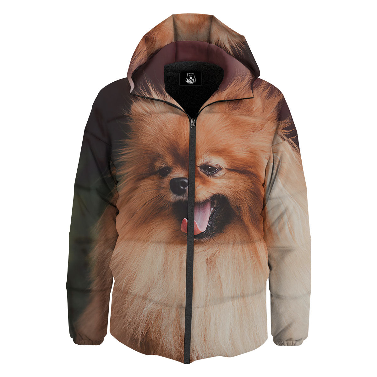 Portrait Vintage Pomeranian Down Jacket-grizzshop