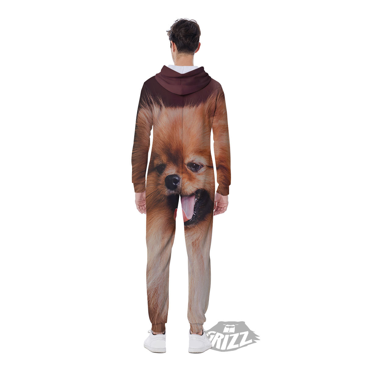 Portrait Vintage Pomeranian Men's Jumpsuit-grizzshop