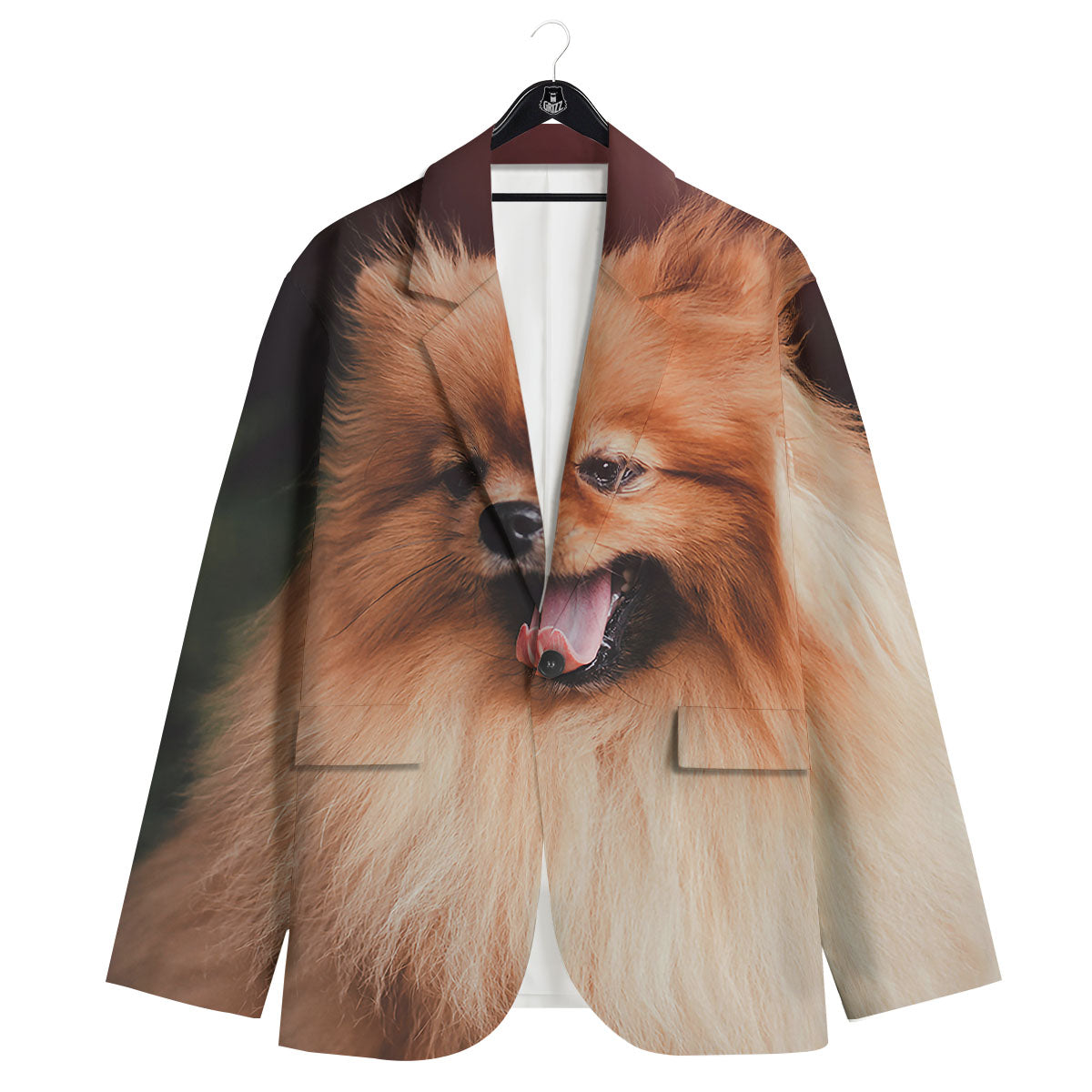 Portrait Vintage Pomeranian Men's Sport Coat-grizzshop
