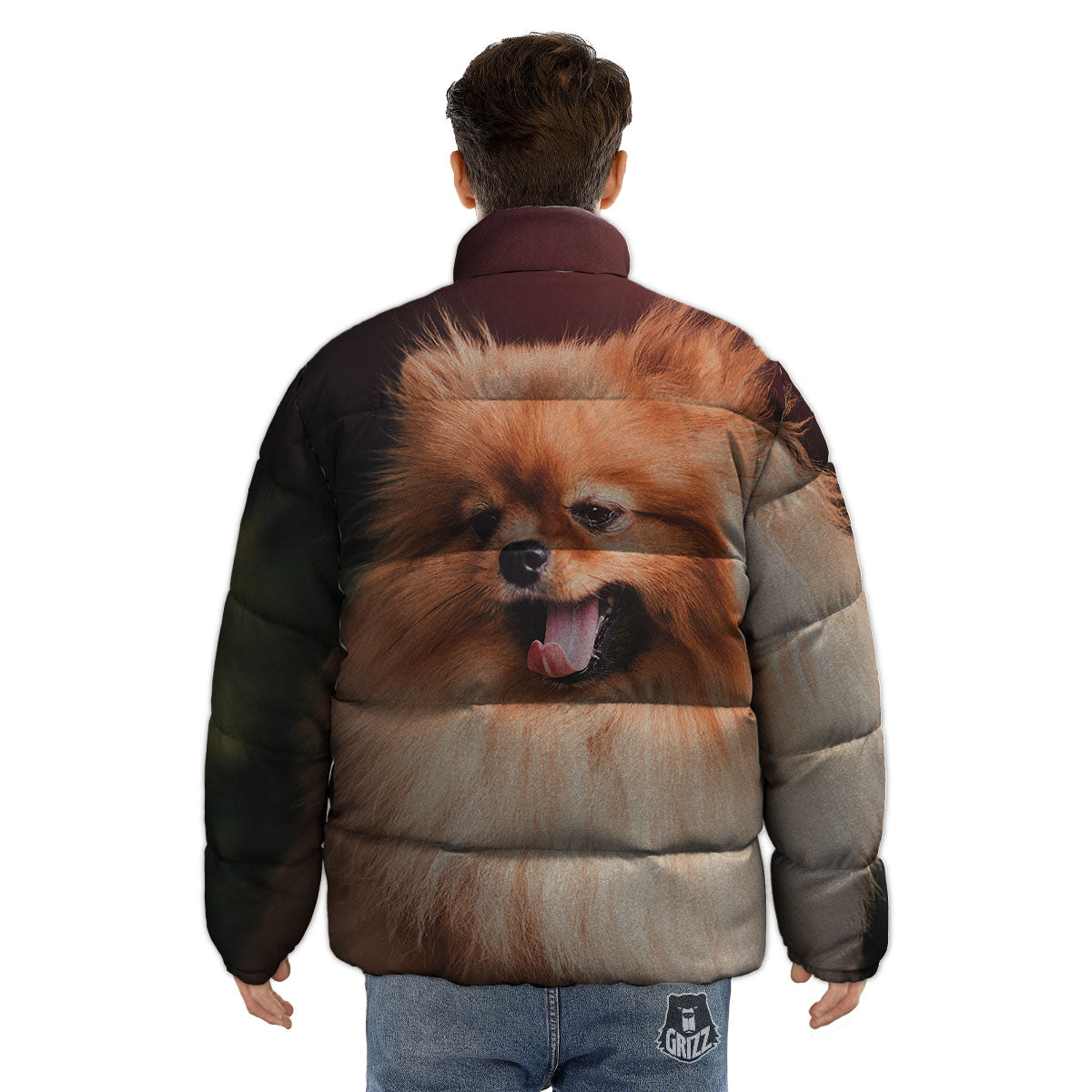 Portrait Vintage Pomeranian Puffer Jacket-grizzshop