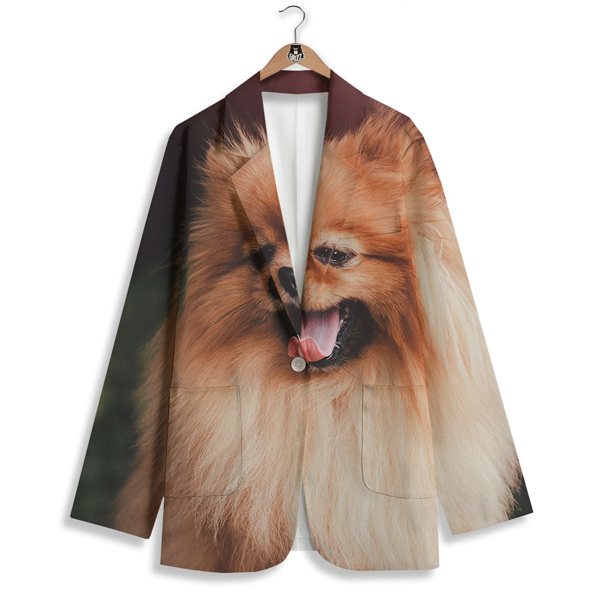 Portrait Vintage Pomeranian Women's Blazer-grizzshop