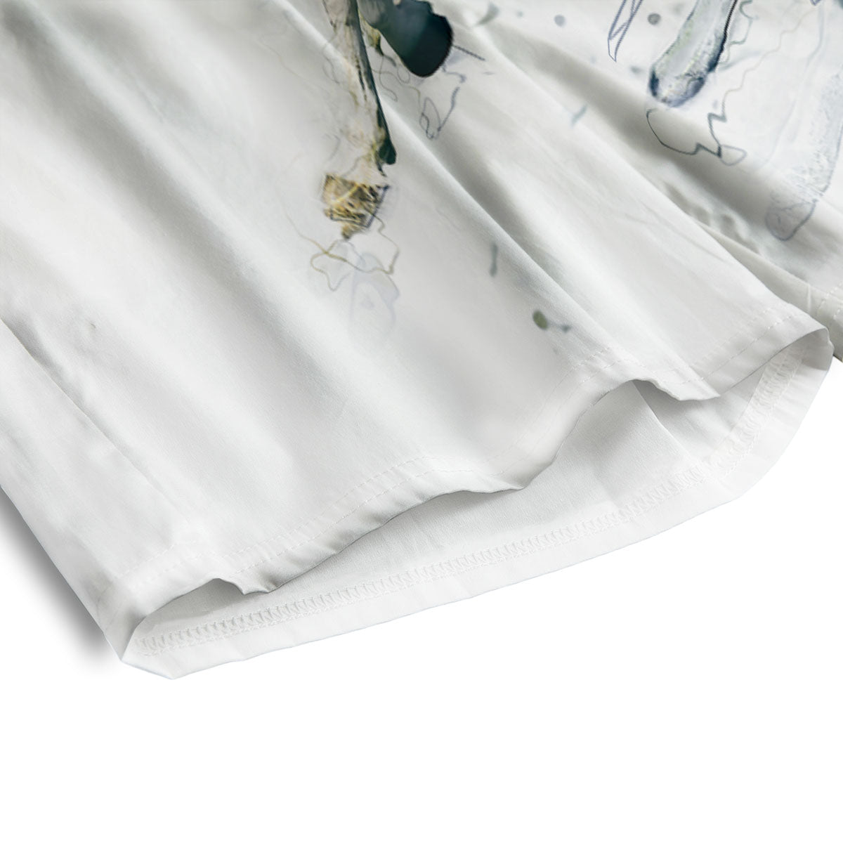 Portrait White Horse Print Men's Athletic Shorts