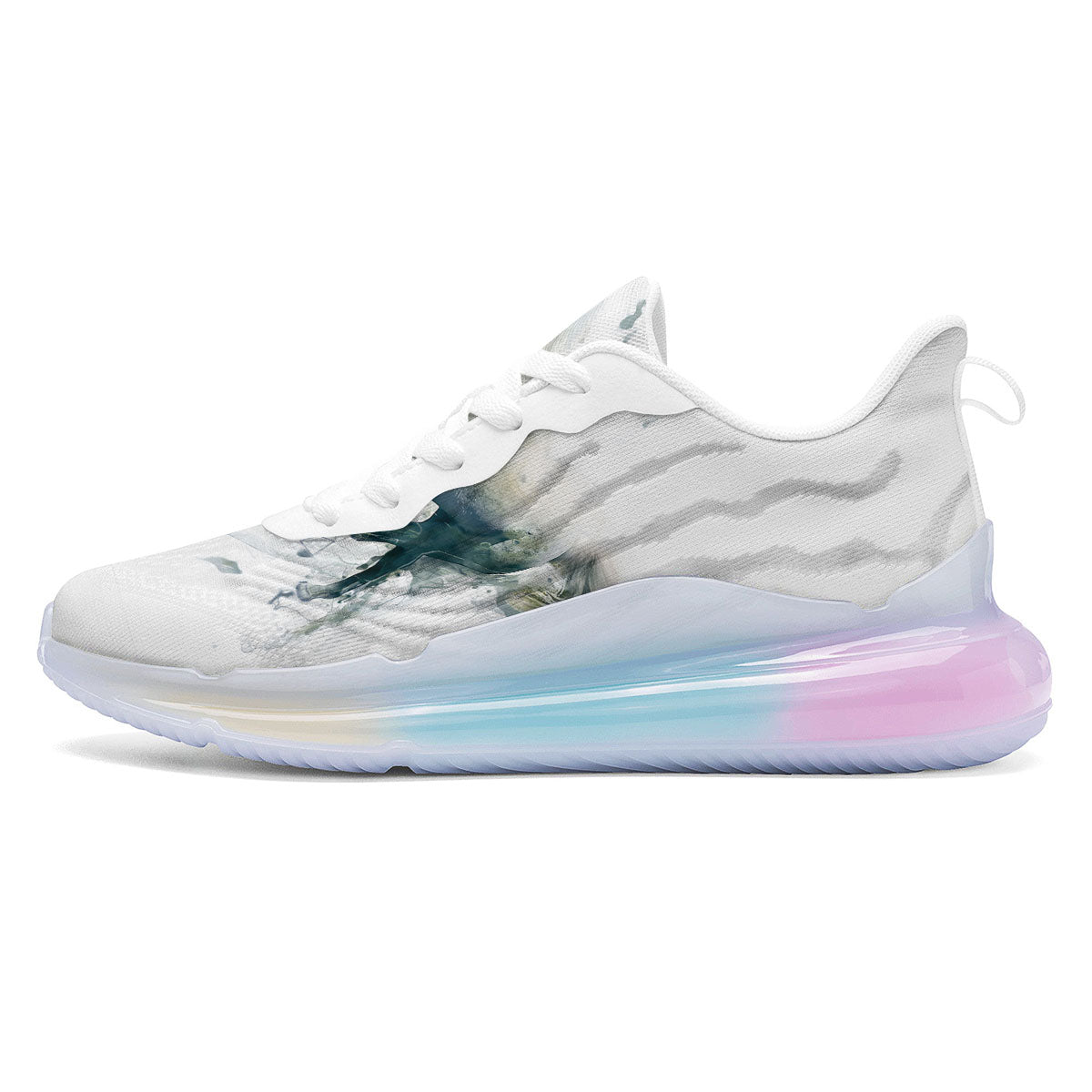 Portrait White Horse Print Running Sneakers-grizzshop