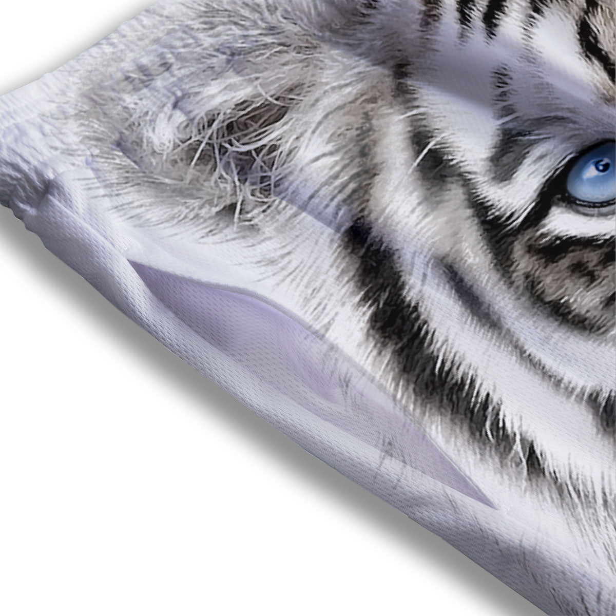 Portrait White Tiger Print Mesh Shorts