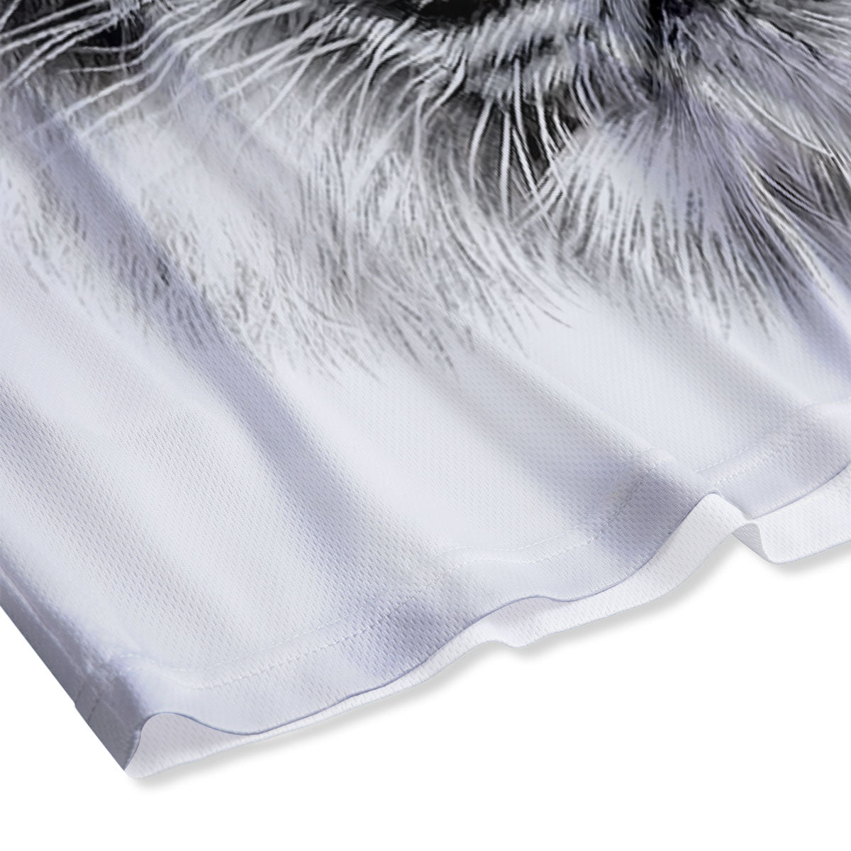 Portrait White Tiger Print Mesh Shorts