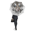 Portrait White Tiger Print Umbrella-grizzshop