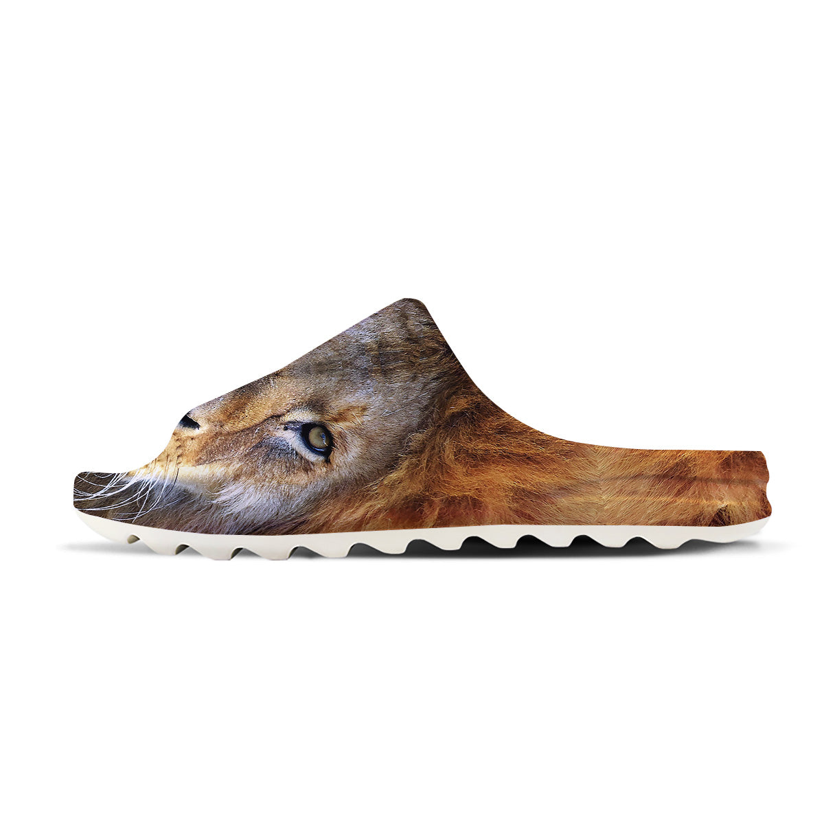 Portrait African Lion Print Sandals-grizzshop