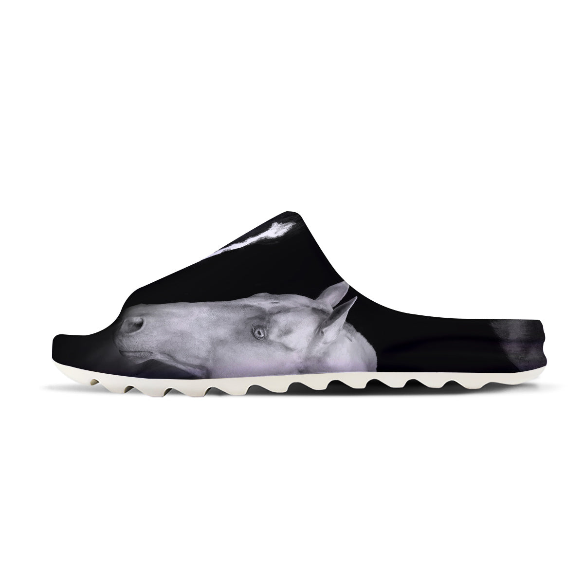 Portrait Couple Horses Print Sandals-grizzshop