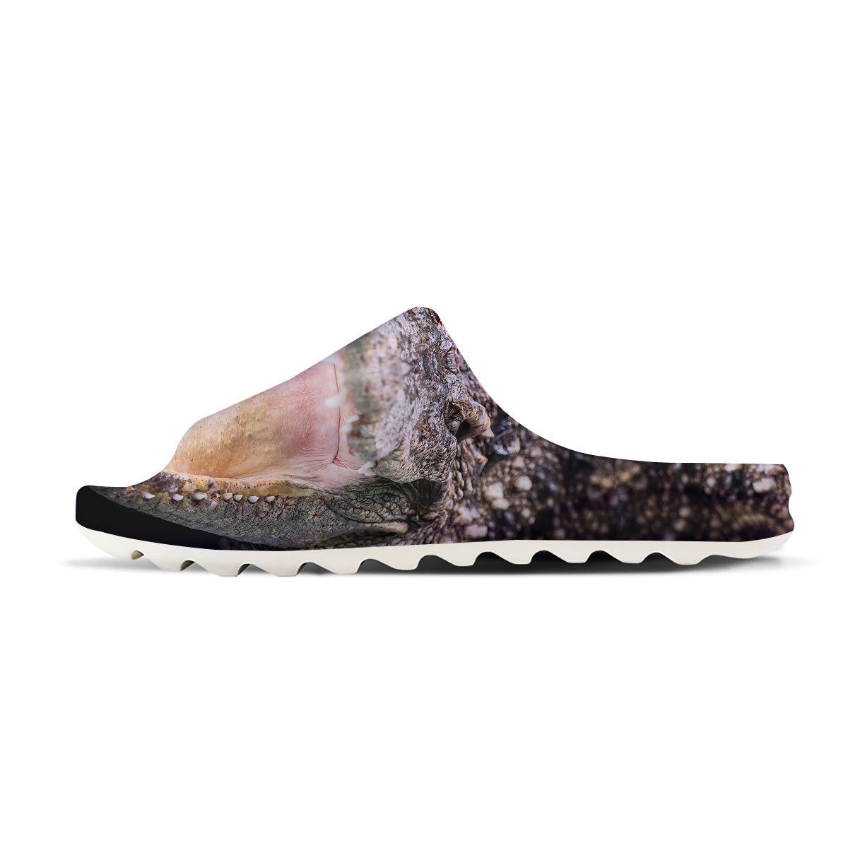 Portrait Crocodile Print Sandals-grizzshop