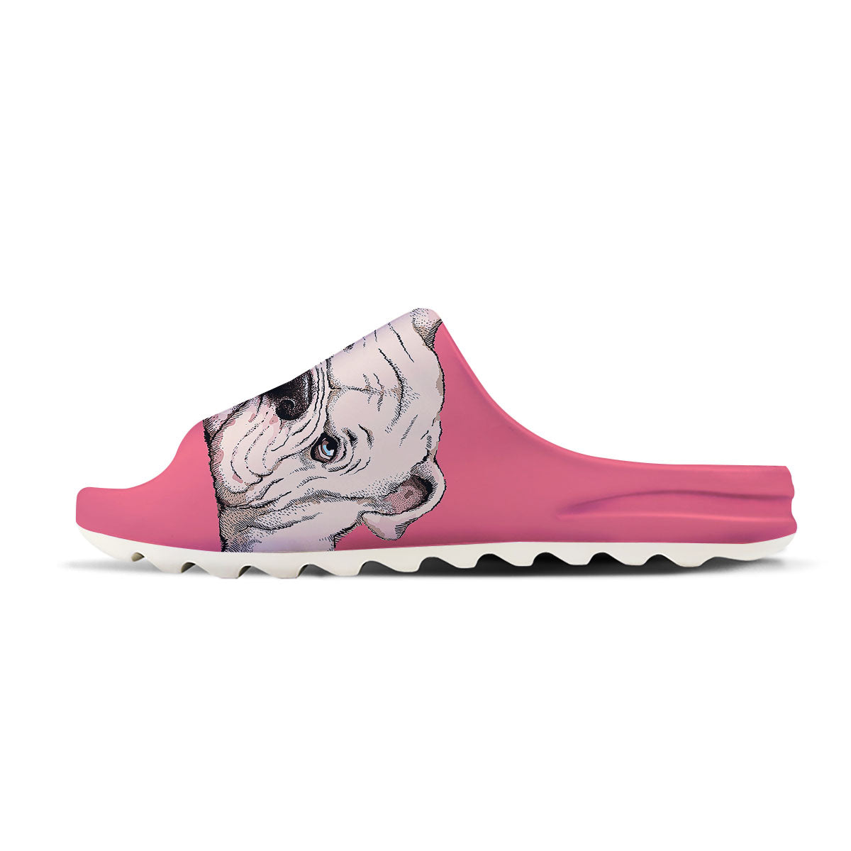 Portrait English Bulldog Print Sandals-grizzshop