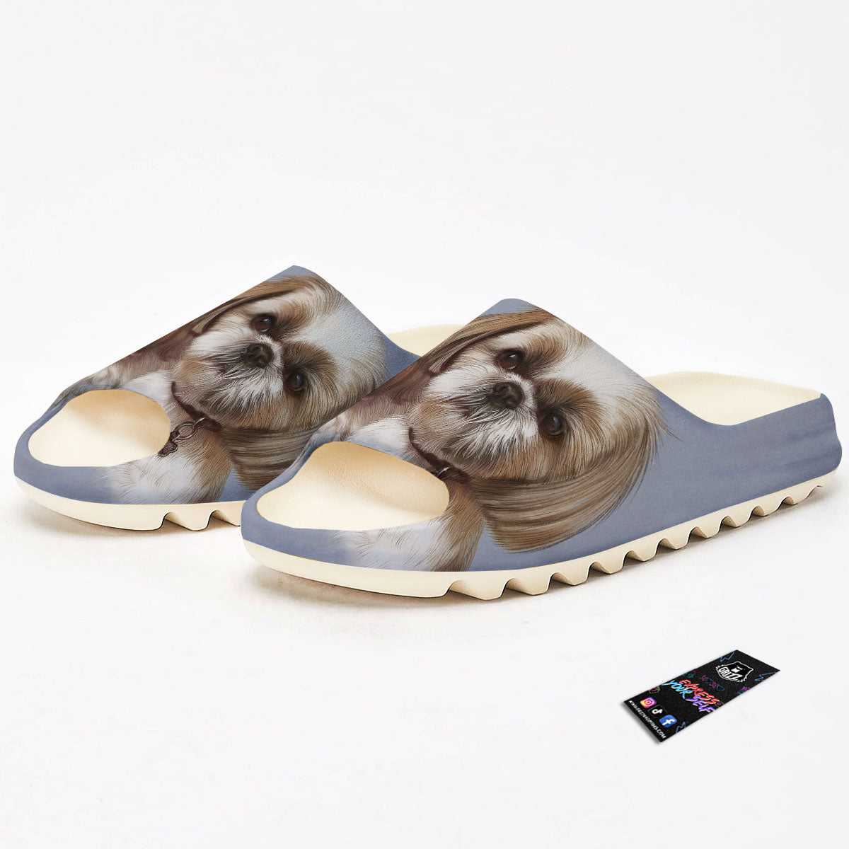 Portrait Shih Tzu Print Sandals-grizzshop
