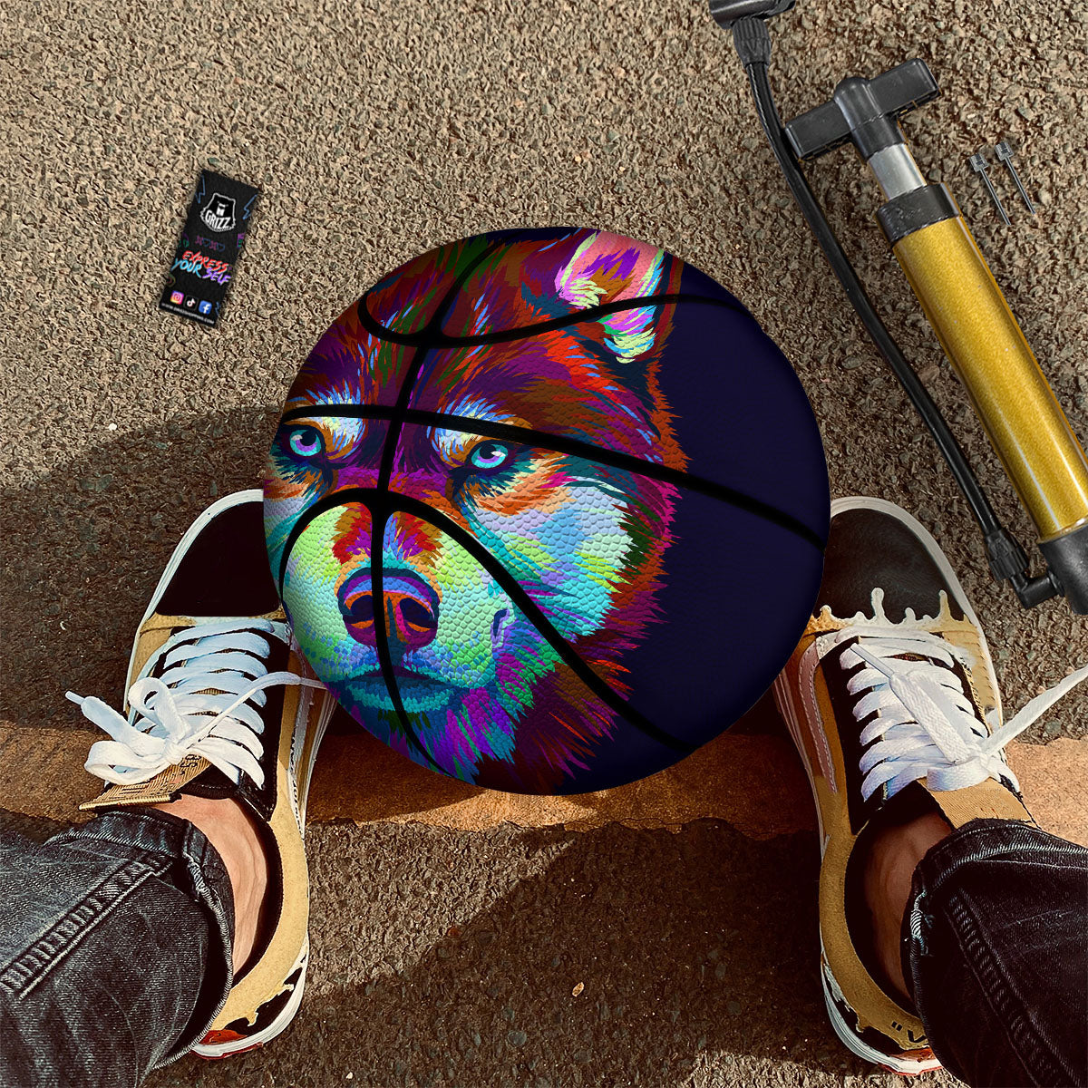 Plumeria Frangipani Tropical Print Pattern Basketball