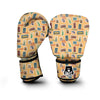 Postage Stamp Travel Print Pattern Boxing Gloves-grizzshop