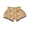 Postage Stamp Travel Print Pattern Muay Thai Boxing Shorts-grizzshop